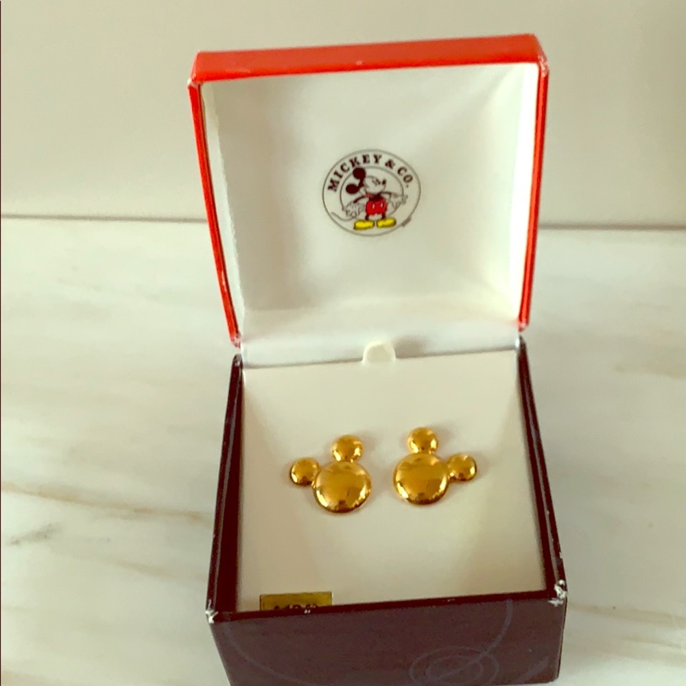 Mickey Mouse Vintage Gold Earrings